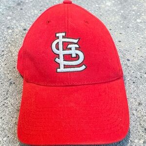 47 Brand Red Baseball Cap with White Tag